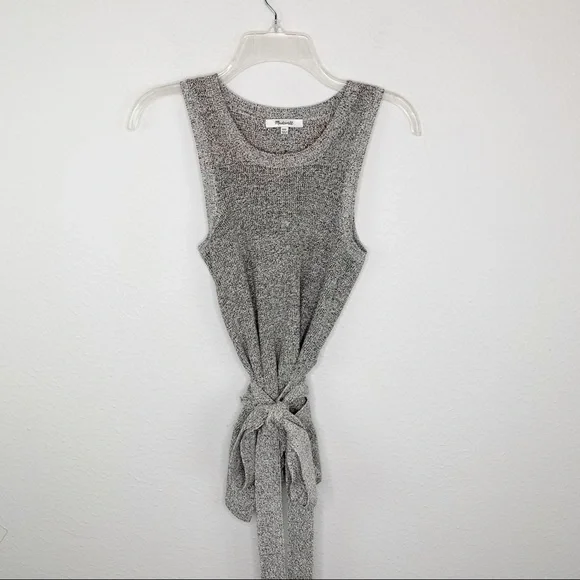 Madewell Sleeveless Wrap Tie Waist Sweater A218 - Picture 3 of 9
